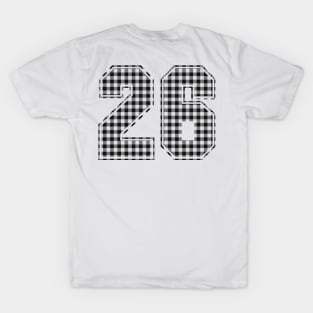 Plaid Number - 26 - Dark T-Shirt